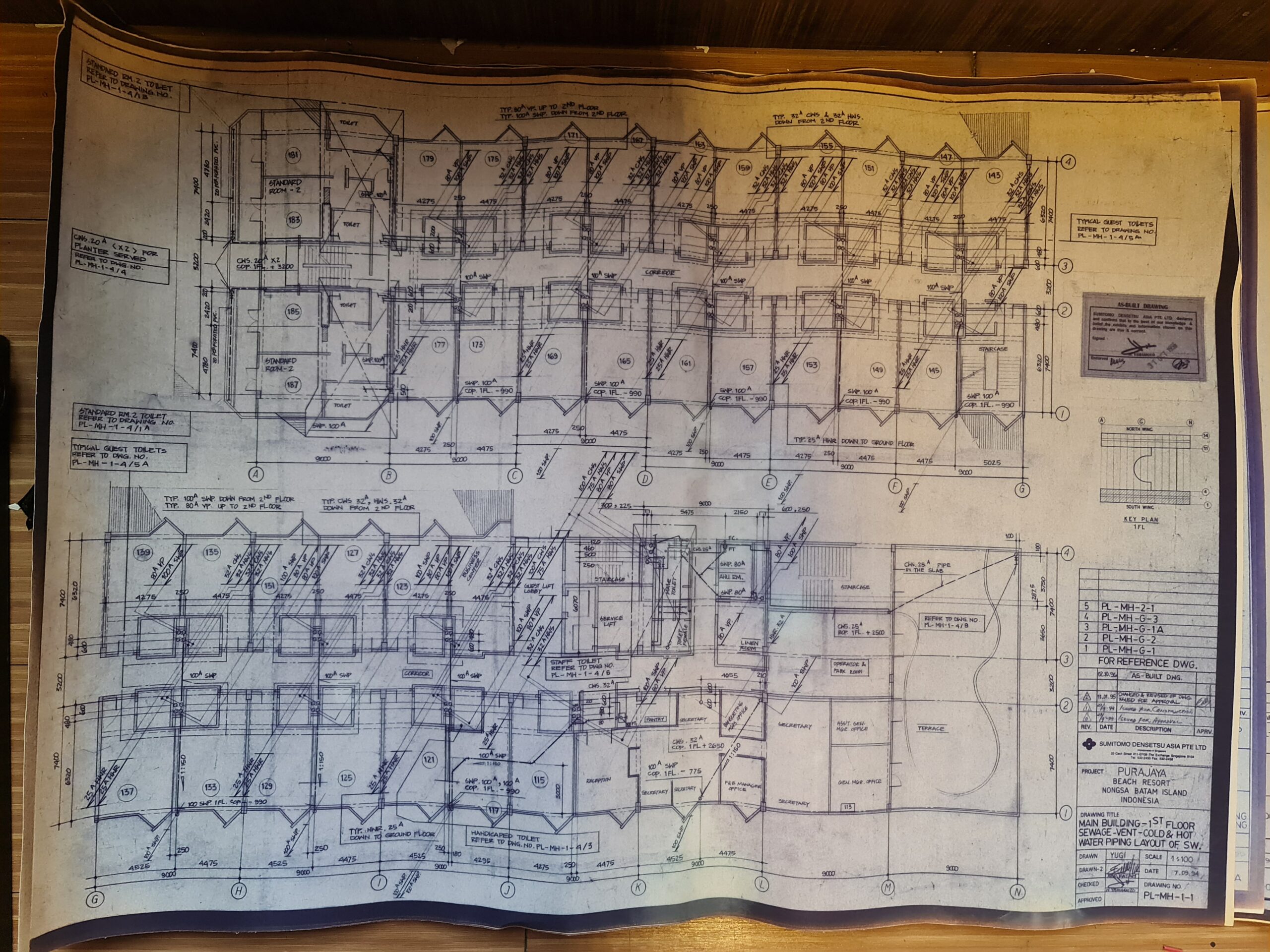 Blue print hotel Purajaya.