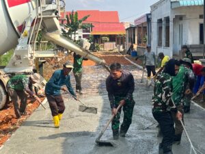 Hari ke-9 TMMD 125 Kodim 0316/Batam, Progres Pengecoran Jalan Capai 38%