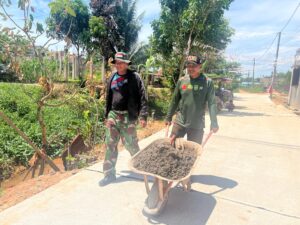 Satgas TNI Lakukan Penyisipan dan Finishing Lokasi Target Program TMMD 125 Pasca Rampung